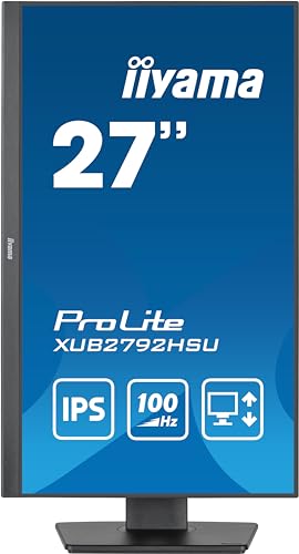 iiyama Prolite XUB2792HSU-B6 68,6cm 27" IPS LED-Monitor Full-HD 100Hz HDMI DP USB3.2 Höhenverstellung Pivot FreeSync schwarz