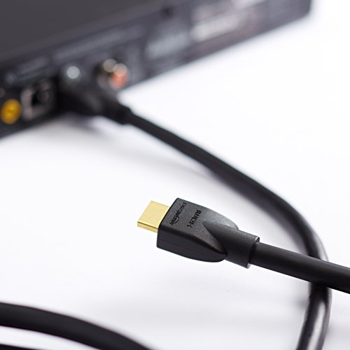 Amazon Basics High-Speed-HDMI-A - HDMI-A Kabel, CL3-zertifiziert, Standard 2.0, 3 m, schwarz