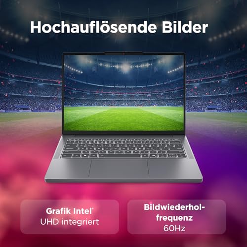 Lenovo IdeaPad Slim 3i Laptop | 14" WUXGA Display | Intel Core i5 13420H | 16GB RAM | 512GB SSD | Intel UHD Grafik | Win11 | QWERTZ | Luna Grau | 3 Monate Premium Care