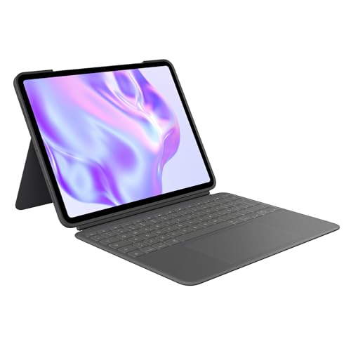 Logitech Combo Touch für iPad Pro 13 Zoll (M4 und M5) (2024 und 2025) | Abnehmbare Tastatur mit Hintergrundbeleuchtung, Halterung, Multi-Use-Modus, DEU QWERTZ-Graphit Tastatur-Case