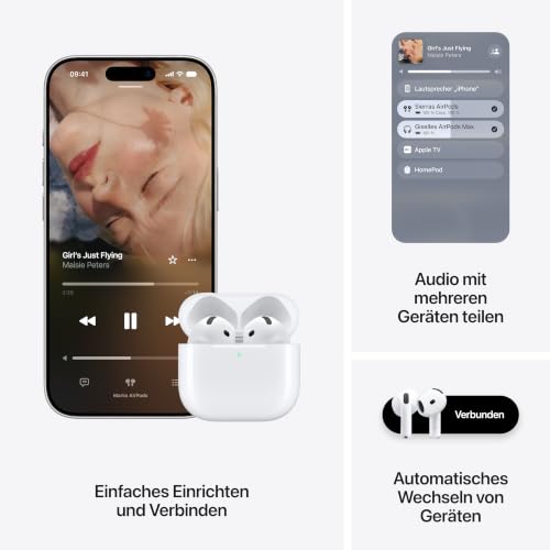 Apple AirPods 5 Kabellose In Ear Kopfhörer | Bluetooth Kopfhörer, Aktive Geräuschunterdrückung, Personalisiertes 3D Audio, Live Übersetzung, USB C Ladecase, H2 Chip