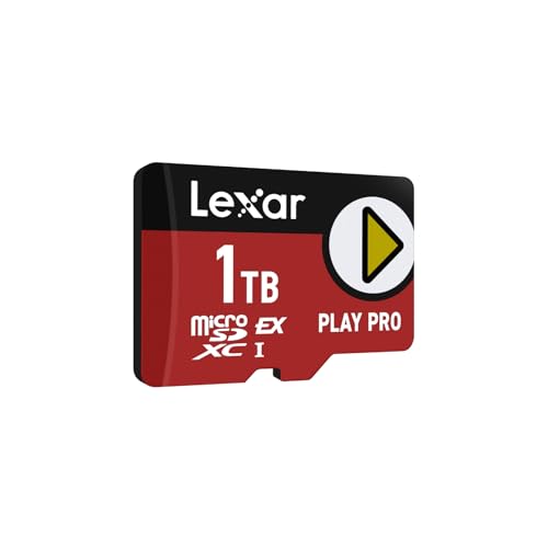 Lexar PLAY PRO MicroSD Express-Karte 1TB,900MB/s Lesen, 600MB/s Schreiben, | MicroSDXC, spieloptimiert, A2, 4K, Hochgeschwindigkeits-Speicherkarte für Handheld-Konsolen, Switch, tragbare Gaming-Geräte