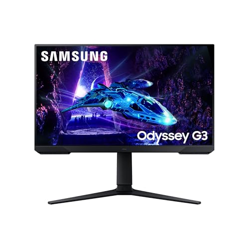 Samsung Odyssey G30D Full HD Gaming Monitor, 24 Zoll, Bildschirm mit VA-Panel, 1.920 x 1.080 Pixel, Bildwiederholrate 180 Hz, Reaktionszeit 1 ms (MPRT), AMD FreeSync, HDR10, LS24DG300EUXEN