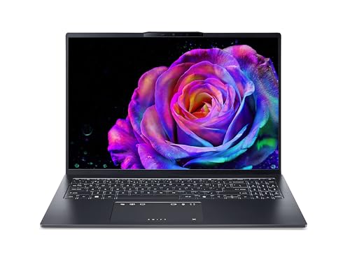 Acer Swift Go 16 OLED (SFG16-73-7943) KI Laptop, 16" WUXGA+ OLED 120Hz Display, Intel Core Ultra 7 255H, 16 GB RAM, 1 TB SSD, Intel Arc 140T GPU, Windows 11, QWERTZ Tastatur, grau