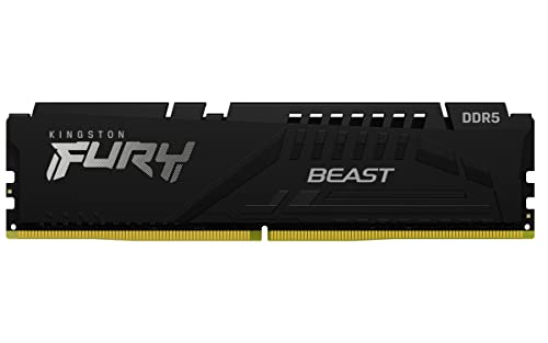 Kingston FURY Beast Schwarz DDR5 16GB 5600MT/s CL40 DIMM Desktop Gaming Speicher Einzelnes Modul Intel XMP - KF556C40BB-16