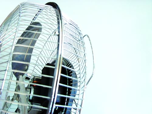 Jocca - Industrieller Bodenventilator 21 cm/3 Geschwindigkeiten verstellbar/Tischventilator 20 W/Ventilator mit 3 Metallflügeln/Mit Griff/Abmessungen 28,5 * 13 * 29,5 cm