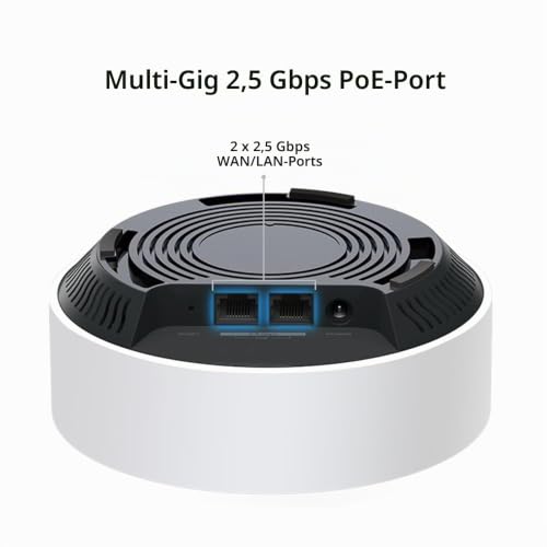 TP-Link Deco X50-PoE Wi-Fi 6 Mesh WLAN Set(2 Pack), AX3000 Dualband Router &Repeater(Unterstützt PoE und DC-Stromversorgung, 2.5Gbps Port, Reichweite bis zu 420m²,WPA3, ideal für große Häus) weiß