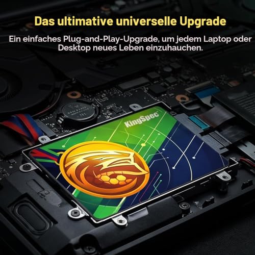 KingSpec Internal SSD 2.5” SATA III - Championship Edition, Up to 560MB/s Read, 3D NAND Flash, Ideal for Old Laptop/Desktop Upgrade & Gaming Consoles (512GB)