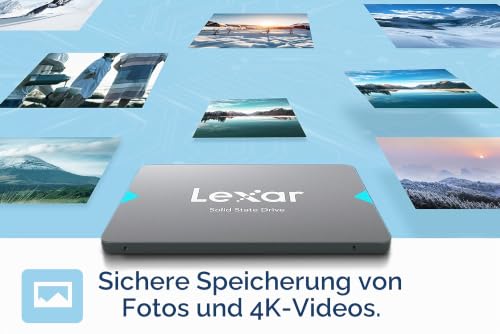 Lexar 2,5 Zoll SATA III (6 Gb/s) 2TB SSD, Solid-State-Laufwerk, SSD Festplatte Interne bis zu 550 MB/s Lesen, SATA SSD für Laptop, Desktop-Computer/PC