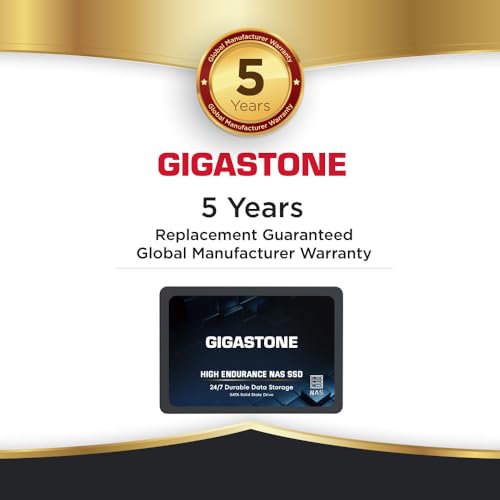 Gigastone NAS SSD 2TB SSD Festplatte TLC Hohe Dauerhaltbarkeit SSD für 24/7 Dauerbetrieb NAS-Systeme RAID 2,5 Zoll SATA III Internes Festkörper-Laufwerk SSD Caching