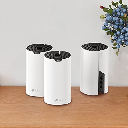 [Neu] TP-Link Deco S7 WLAN-Router Mesh AC1900Mbps, Router und Repeater, Kindersicherung, kompatibel mit Amazon Alexa, 3 Gigabit-Ethernet-Ports, Kindersicherung, Verbinden Sie über 100 Geräte