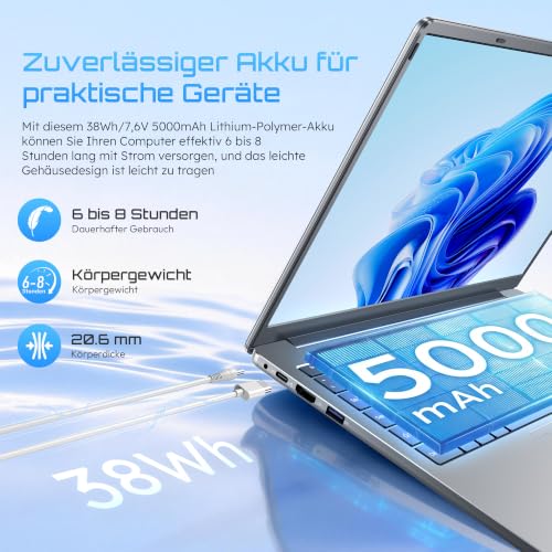 jumper 2026 15,6'' Laptop 12GB RAM 256GB ROM für Unternehmen und Studenten