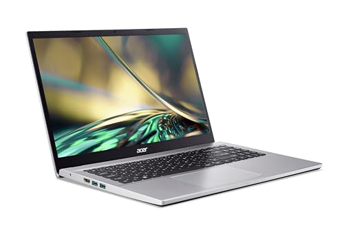 Acer Aspire 3 (A315-59-53DW) Laptop, 15,6" FHD Display, Intel Core i5-1235U, 16 GB RAM, 1 TB SSD, Intel Iris Xe Grafik, Windows 11, QWERTZ Tastatur, Silber