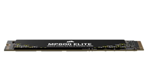 CORSAIR MP600 ELITE 2TB M.2 PCIe Gen4 x4 NVMe SSD - M.2 2280 - Bis zu 7.000MB/Sek. Sequentielles Lesen - High-Density 3D TLC NAND - Schwarz