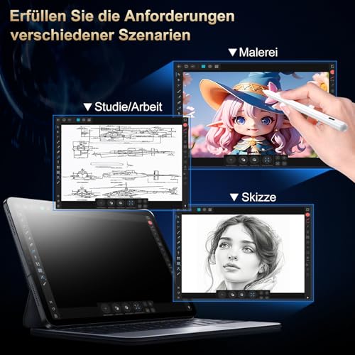 BAZO Stift für iPad 2018-2026, 2X Schnellladeleistung, Palm Rejection