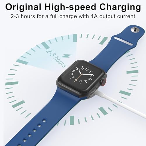 2 Pack Ladekabel für Apple Watch Ladegerät Aufgestockt USB Ladegerät iWatch Ladegerät Tragbare Ladestation für iWatch Ultra/Serie 6-11/SE/SE2/SE3/5/4/3/2/1-1M