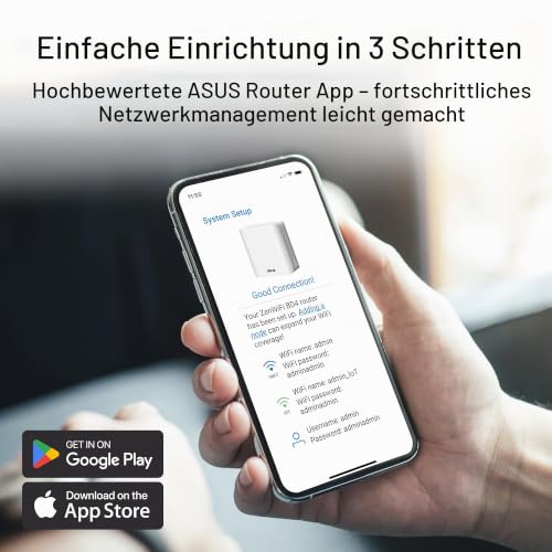ASUS ZenWiFi BD4 Dualband WiFi 7 AiMesh Extendable Router 2er Set | Weiß | 3.6 Gbps, Abdeckung bis zu 455 m², Dual 2.5G Ports, VPN, Kindersicherung