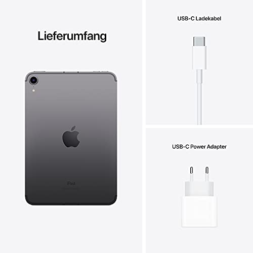 Apple 2021 iPad mini (8.3'', Wi-Fi + Cellular, 64 GB) - Space Grau (6. Generation)