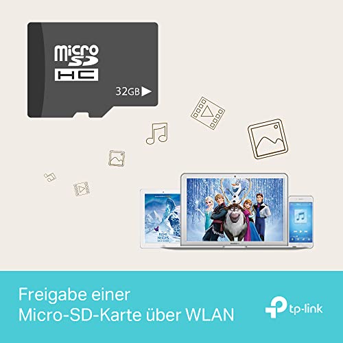TP-Link M7350 Mobiler 4G LTE WLAN Router, bis 150 Mbit/s, Farb-LCD, 2000-mAh-Akku (bis zu 8 Std.), verbindet bis zu 10 Geräte, kompatibel mit Allen europäischen SIM-Karten