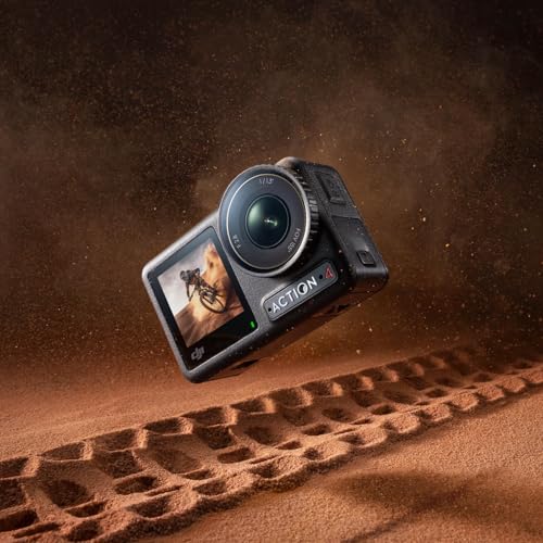 DJI Osmo Action 4 Essential-Combo, 4K/120fps Action-Kamera | 1/1,3-Zoll-Sensor, Low-Light-Aufnahmen, 10-Bit- und D-Log M-Farbleistung, langlebiger 1.770 mAh-Akku