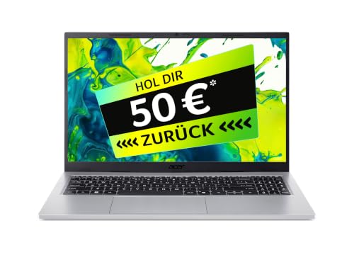 Acer Aspire Go 16 (AG16-71P-52ML) Laptop, 16" WUXGA IPS 120Hz Display, Intel Core 5 120U, 16 GB RAM, 1 TB SSD, Intel Grafik, Windows 11, QWERTZ Tastatur, Silber