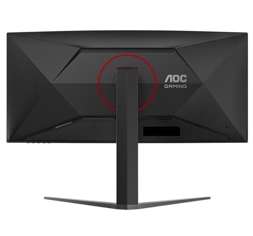 AOC CU34G4 34 Zoll Curved, UW-QHD Gaming Monitor, 180Hz, Fast VA Panel, 1ms GtG, HDR10, FreeSync Premium, Höhenverstellung,(3440x1440 HDMI 2X 2.0 DP 1x 1.4) Schwarz