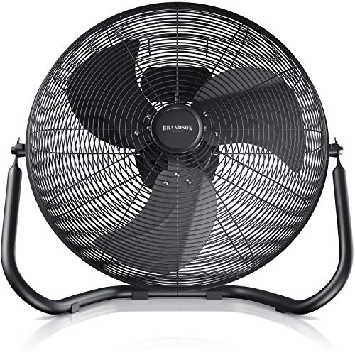 Brandson - Windmaschine Retro Stil 200 Watt - Sieger Ventilatoren und Luftkühler 2026 - Standventilator 57 cm - Bodenventilator - hoher Luftdurchsatz - stufenlos neigbarer Ventilatorkopf - GS