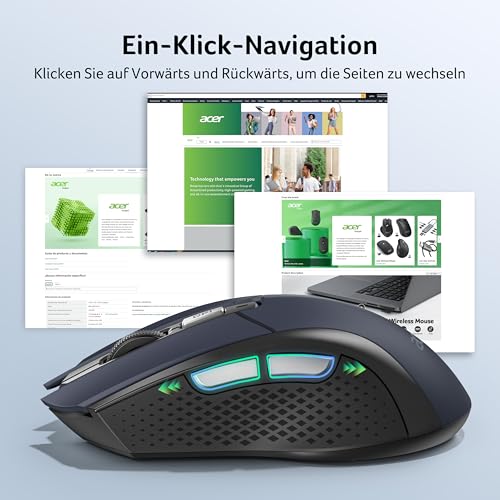 Acer Maus Kabellos 4000 DPI, Wireless Mouse 2,4Ghz