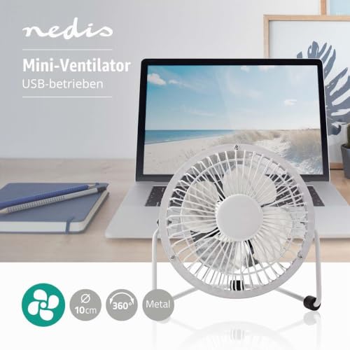 NEDIS FNDK1WT10 Tischventilator (B x H x T) 150 x 140 x 80 mm