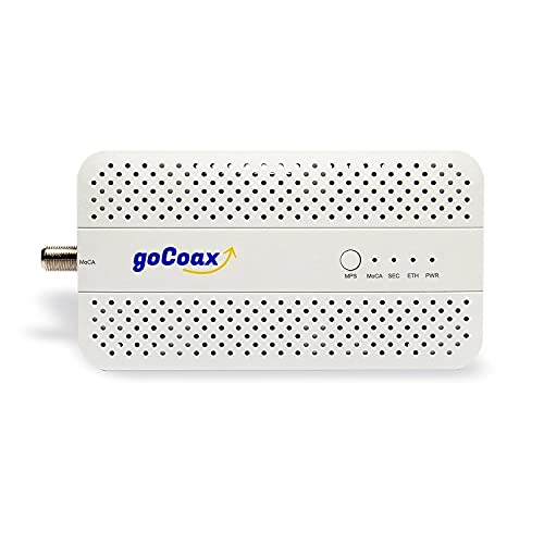 goCoax MoCA 2.5 Adapter MA2500D | Ethernet über vorhandenes Koaxialkabel, 2,5-GbE-Port (RJ45) | Für Gaming-PC, Smart-TV und WLAN-Backhaul | Mindestens 2 Adapter erforderlich | Weiß