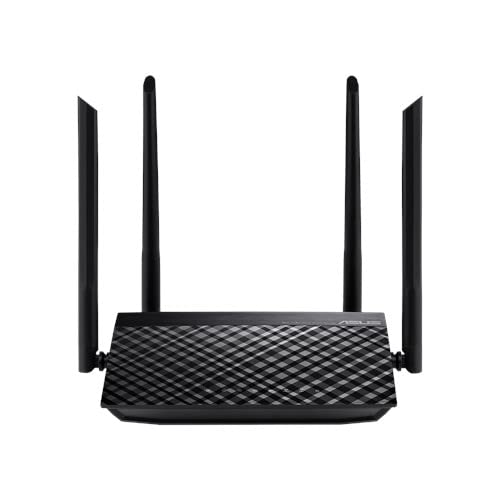 ASUS RT-AC1200 V2 Router (WiFi 5 AC1200 MIMO, 4x Fast Ethernet LAN, App Steuerung, DFS, IPv6)