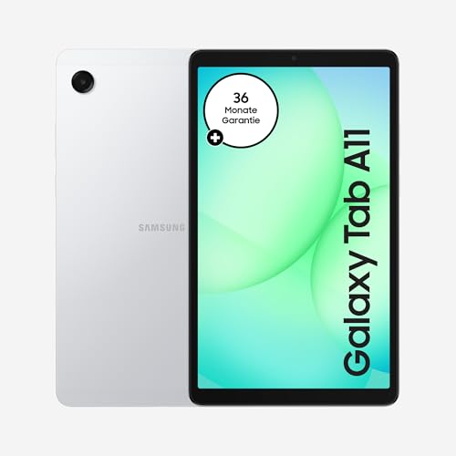 Samsung Galaxy Tab A11, Android Tablet, 8,7 Zoll Display mit 90 Hz Bildwiederholrate, 128 GB Speicher, 8 GB RAM, Dolby Dual-Lautsprecher, Silver, 3 Jahre Herstellergarantie [Exklusiv bei Amazon]