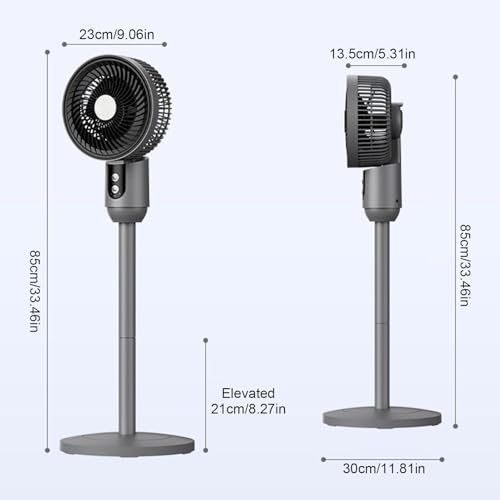Bodenventilatoren für zu Hause - Oszillierender Ventilator, Hochleistungs-Bodenventilatoren | Bodenventilator, leise Kühlung, oszillierender Luftkreislauf mit 3 Geschwindigkeiten co