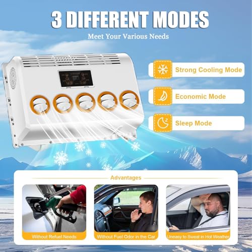 12 V/24 V LKW-Kabinen-Klimaanlage, tragbares elektrisches Wohnmobil-Split-AC-Kit für Camper und Busse