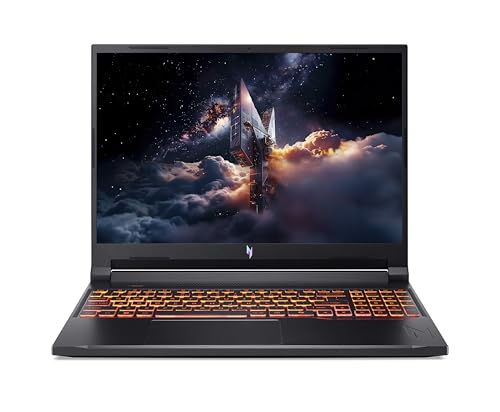Acer Nitro V 16 AI (ANV16-42-R1T1) Gaming Laptop, 16" WUXGA IPS 180Hz Display, AMD Ryzen 7 260, 16 GB RAM, 1 TB GB SSD, NVIDIA GeForce RTX 5070, Windows 11, QWERTZ Tastatur, schwarz
