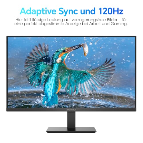 KOORUI Monitor 22 Zoll, FHD 120Hz Eye Care Bildschirm E2212H | 1920 x 1080p PC Monitor HDMI 1.4,3000:1 Kontrast, Adaptive-Sync 5° bis 15° neigbar, HDMI 1.4, VGA, VESA 100 x 100mm
