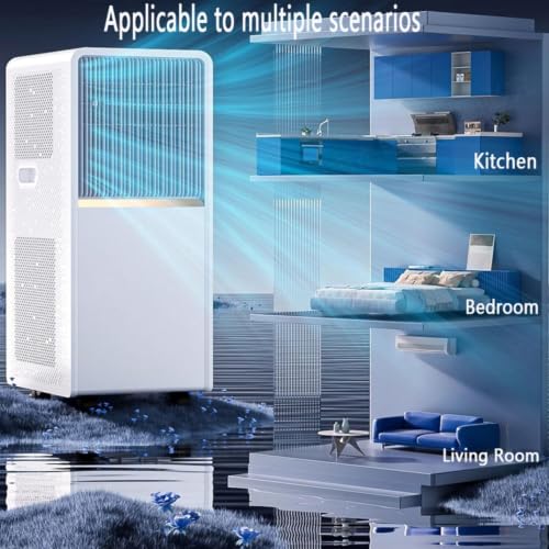 Tragbare Klimaanlage 12000 BTU, Smart AC Einheit mit Fernbedienung, kühlt bis zu 550 m², ideal für Home Office oder Schlafzimmer mit Fenster-Installationsset