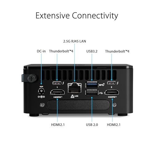 ASUS NUC 13 PRO RNUC13ANKI30WC3 - Mini-PC - Core i3 i3-1315U / 1.2 GHz - RAM 8 GB - SSD 512 GB - NVMe - UHD Graphics - 1GbE, 2.5GbE, Bluetooth 5.2, Wi-Fi 6E - Win 11 Pro - Monitor: keiner - Schwarz