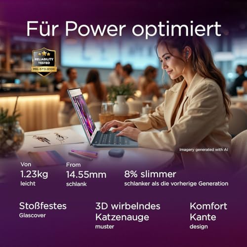 Lenovo Yoga Slim 9i | Laptop | Intel Ultra 7 | 32GB | 1TB | 65W Netzteil | CoPilot+PC|14" 4K WQUXGA Display |OLED|Touch|Intel Core Ultra 7 258V|32GB RAM|1TB SSD|Intel Arc|QWERTZ|Windows 11|Tidal Teal