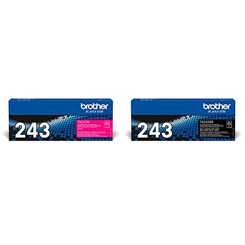 Brother TN-243M Tonerkassette Magenta & BA78745 TN-243BK Original Tonerkassette DCP-L3510CDW, DCP-L3550CDW, HL-L3210CW, HL-L3230CDW, HL-L3270CDW, MFC-L3710CW, MFC-L3730CDN schwarz