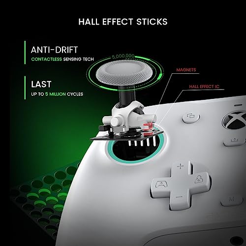 GameSir G7 SE Wired Controller für Xbox Series X|S, Xbox One & Windows 10/11, Plug and Play Gaming Gamepad mit Hall-Effekt Joysticks/Hall Trigger, 3.5mm Audio Jack (Weiß)