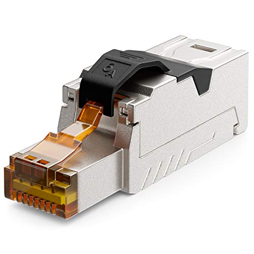 deleyCON RJ45 Stecker 10 Gbit/s werkzeuglos LSA CAT6a-CAT8 PoE, 1 Stück
