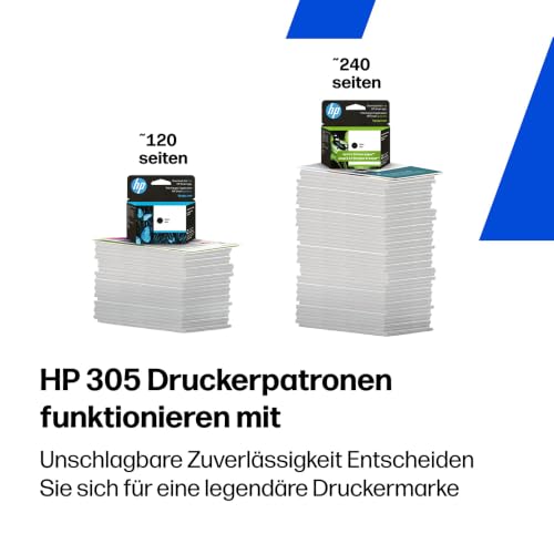 HP 305 Original Negro 1 pieza(s), Schwarz | Tinte für HP DeskJet serie 2700, 4100, HP Envy serie 6020, 6030, 6420, 6430, ~120 Seiten (3YM61AE)