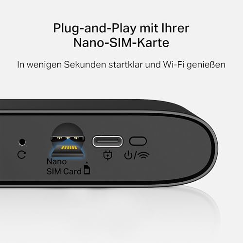 Mercusys Mobiler WLAN Router MT110, tragbares WLAN für unterwegs ohne Vertrag, 4G LTE 150 Mbps, Verbindung mit bis zu 10 Geräten, bis zu 10 Stunden Nutzungsdauer