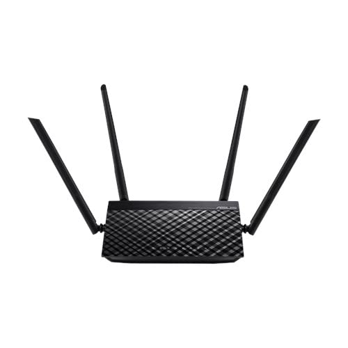ASUS RT-AC1200 V2 Router (WiFi 5 AC1200 MIMO, 4x Fast Ethernet LAN, App Steuerung, DFS, IPv6)