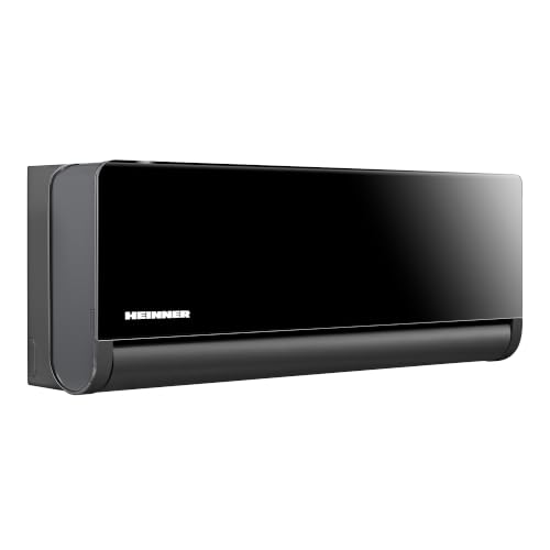 Heinner HAC-BP12WIFI-BK BlackPearl Split-Klimaanlage Schwarz, 12000 BTU, WiFi, Smart Inverter, A+++ Kühlung, A++ Heizung, Active Clean, Breeze Away, Cascade, ECO, 8°C-Heizfunktion, für 16–23 m²
