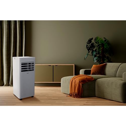 MEDION Mobile Klimaanlage mit Abluftschlauch E701 (7000 BTU, mobil, inkl. Fensterabdichtung, bis 25m², 3in1 Kühlen Entfeuchten Ventilieren, Schlafmodus, MD 37730)