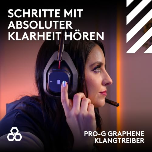 Logitech G Astro A50 Lightspeed, Kabelloses Gaming-Headset + Basisstation | 5. Generation, 3-System-Umschaltung, USB-C, Xbox, PS5, PC/Mac, Bluetooth, kabelloses Headset mit Mikrofon für PC
