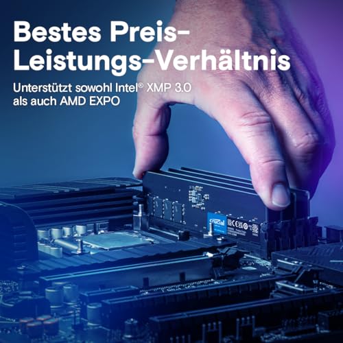 Crucial DDR5 RAM 128GB Kit (2x64GB) 5600MHz, PC Computer Arbeitsspeicher, (auch 5200MHz / 4800MHz) CL46 - CT2K64G56C46U5