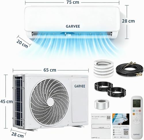 GarveeMore Fest installierte Split-Klimaanlage, 24kBTU,107m2,HKE,19dB, weiß